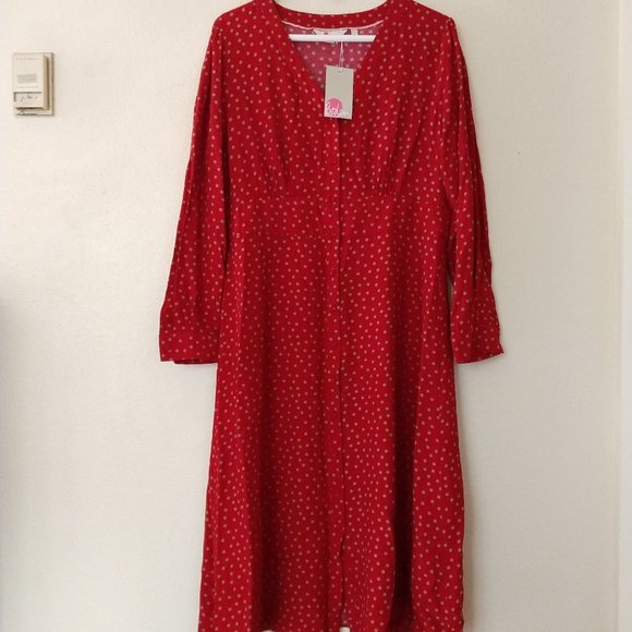 FINAL OFFER Boden Polka Dot Elsie Midi Dress - Picture 2 of 5